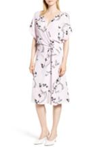 Women's Lewit Print Faux Wrap Dress - Purple