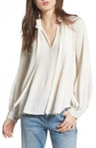 Women's Treasure & Bond Pleated Peasant Top, Size - Ivory