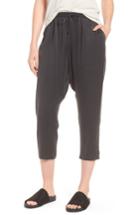 Women's Eileen Fisher Slouchy Silk Crop Pants, Size - Grey
