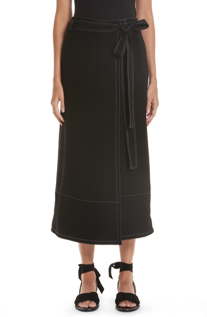 Women's Yigal Azrouel Wrap Front Culottes - Black