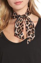 Women's Kate Spade New York Classic Leopard Skinny Silk Scarf