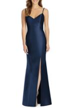 Women's Alfred Sung Sateen Twill Trumpet Gown - Blue