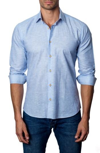 Men's Jared Lang Trim Fit Marled Sport Shirt