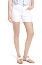 Women's Liverpool Jeans Company Embroidered Side Slit Shorts - White