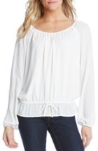 Women's Karen Kane Ruffle Hem Tie Top - Ivory