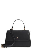 Sole Society Faux Leather Satchel - Black