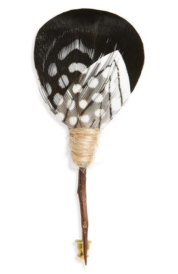 Men's Brackish & Bell Classic Feather Lapel Pin