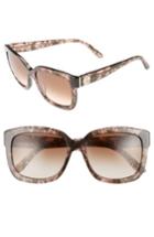 Women's Shades Of Juicy Couture 55mm Square Sunglasses - Havana Light Pink