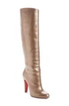 Women's Christian Louboutin Knee-high Boot Us / 35eu - Metallic