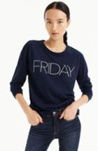 Women's J.crew Friday Long Sleeve Tee, Size - Blue
