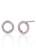 Women's Monica Vinader 'riva' Circle Stud Diamond Earrings