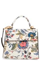 Tory Burch Small Parker Floral Satchel - White
