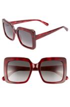 Women's Stella Mccartney 53mm Square Sunglasses - Burgundy/ Avana/ Green