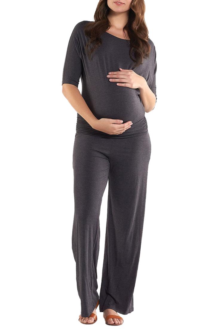 Women's Baby Moon Michelle Maternity Jumpsuit - Grey