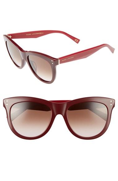 Women's Marc Jacobs 54mm Sunglasses - Burgundy