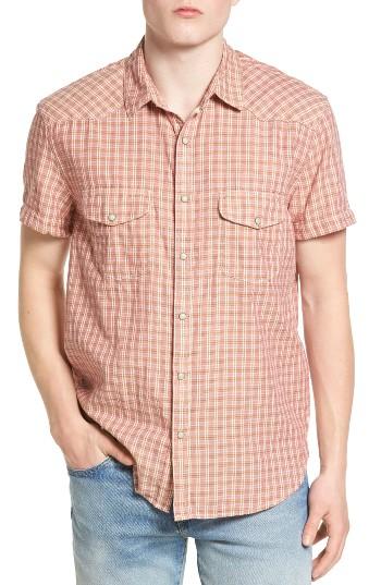 Men's Lucky Brand Plaid Woven Shirt - Red