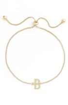 Women's Argento Vivo Gold Initial Bracelet