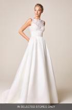 Women's Jesus Peiro Ancora Lace Bodice Satin A-line Gown, Size In Store Only - White