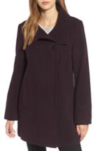 Women's Larry Levine Double Breasted Coat - Purple