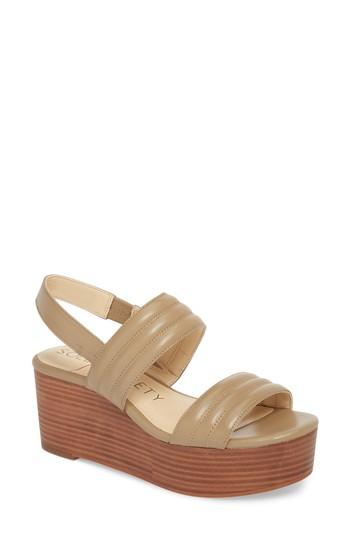 Women's Sole Society Amberly Platform Sandal M - Brown