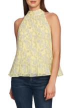 Women's 1.state Forest Pleat Halter Top - Yellow
