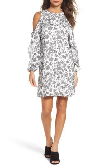 Women's Kobi Halperin Amber Cold Shoulder Shift Dress - White