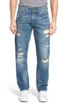 Men's True Religion Brand Jeans Geno Distressed Straight Leg Jeans X 34 - Blue