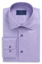 Men's David Donahue Regular Fit Solid Dress Shirt .5 - 32/33 - Purple