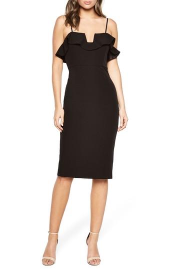 Women's Bardot Karen Ruffled Sheath Dress - Black