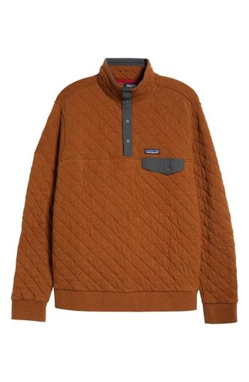 Men's Patagonia Snap-t Quilted Fleece Pullover - Brown
