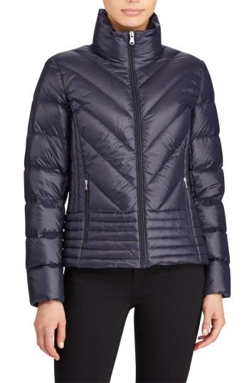 Women's Lauren Ralph Lauren Short Down Coat - Blue