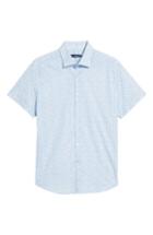 Men's Stone Rose Slim Fit Palm Tree Print Sport Shirt, Size - Blue