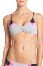 Women's L Space 'haley' Reversible Bikini Top - Grey