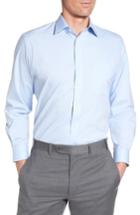 Men's Nordstrom Men's Shop Tech-smart Traditional Fit Stretch Pintpoint Dress Shirt .5 - 32/33 - Blue