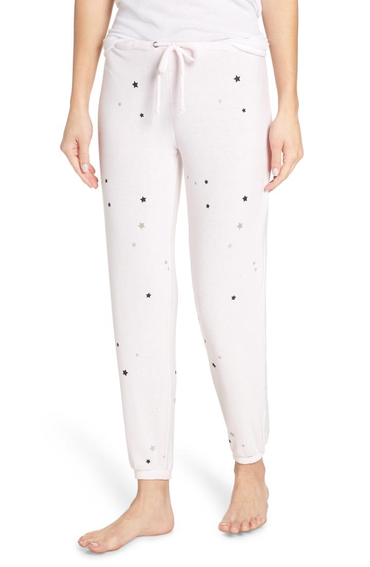 Women's Chaser Glitter Star Jogger Pants - Ivory