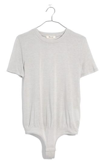 Women's Madewell Tee Bodysuit, Size - Grey