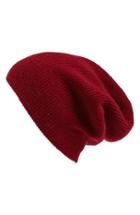 Women's Halogen Slouchy Cashmere Beanie - Red
