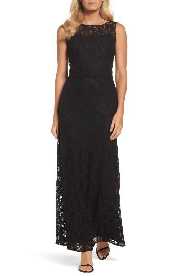 Women's Ellen Tracy Popover Column Gown - Black