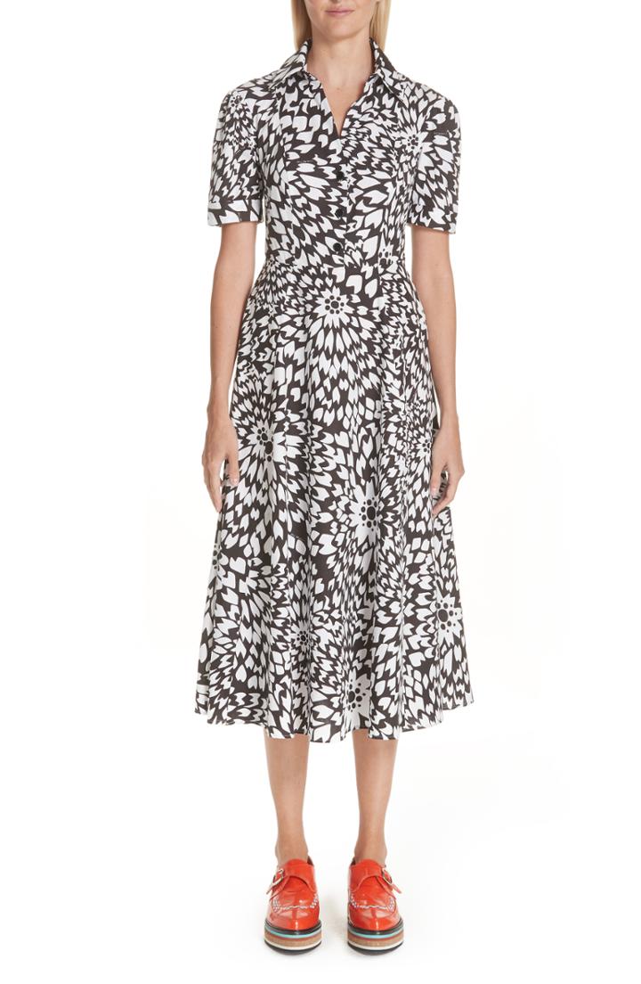 Women's Missoni Floral Print Poplin Shirtdress Us / 40 It - Black