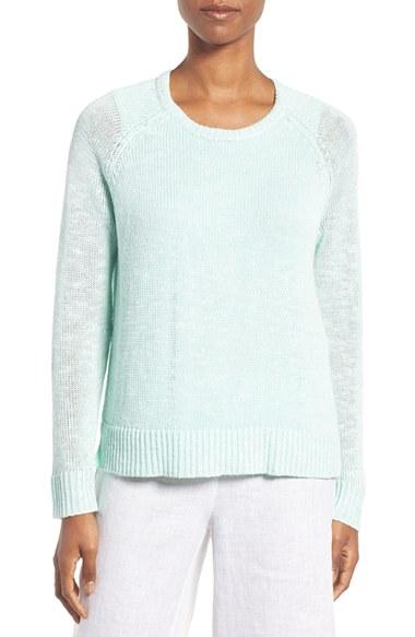 Women's Eileen Fisher Slubbed Organic Linen & Cotton Sweater
