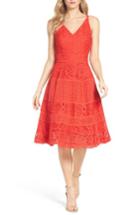 Women's Adelyn Rae Fit & Flare Midi Dress - Red