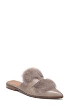 Women's Sarto By Franco Sarto Palmer Ii Genuine Rabbit Fur Slide M - White