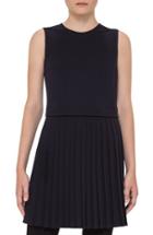 Women's Akris Punto Pleated Front Jersey Tunic