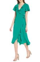 Women's Chelsea28 Ruffle Wrap Dress, Size - Green