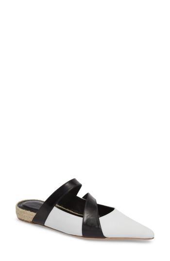 Women's J.w.anderson Double Strap Pointy Toe Slipper Us / 36eu - White