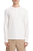 Men's Theory Essential Slubbed Long Sleeve Henley - Ivory