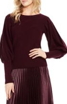 Petite Women's Vince Camuto Bubble Sleeve Sweater P - Red