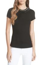 Women's Ted Baker London Nickita Imitation Pearl Neck Top - Black