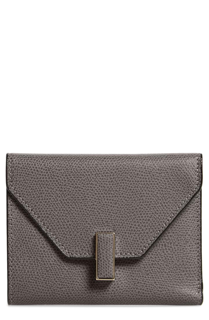 Women's Valextra Iside Leather Trifold Wallet -