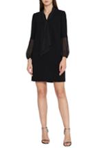 Women's Reiss Ronda Tie Neck Shift Dress Us / 4 Uk - Black